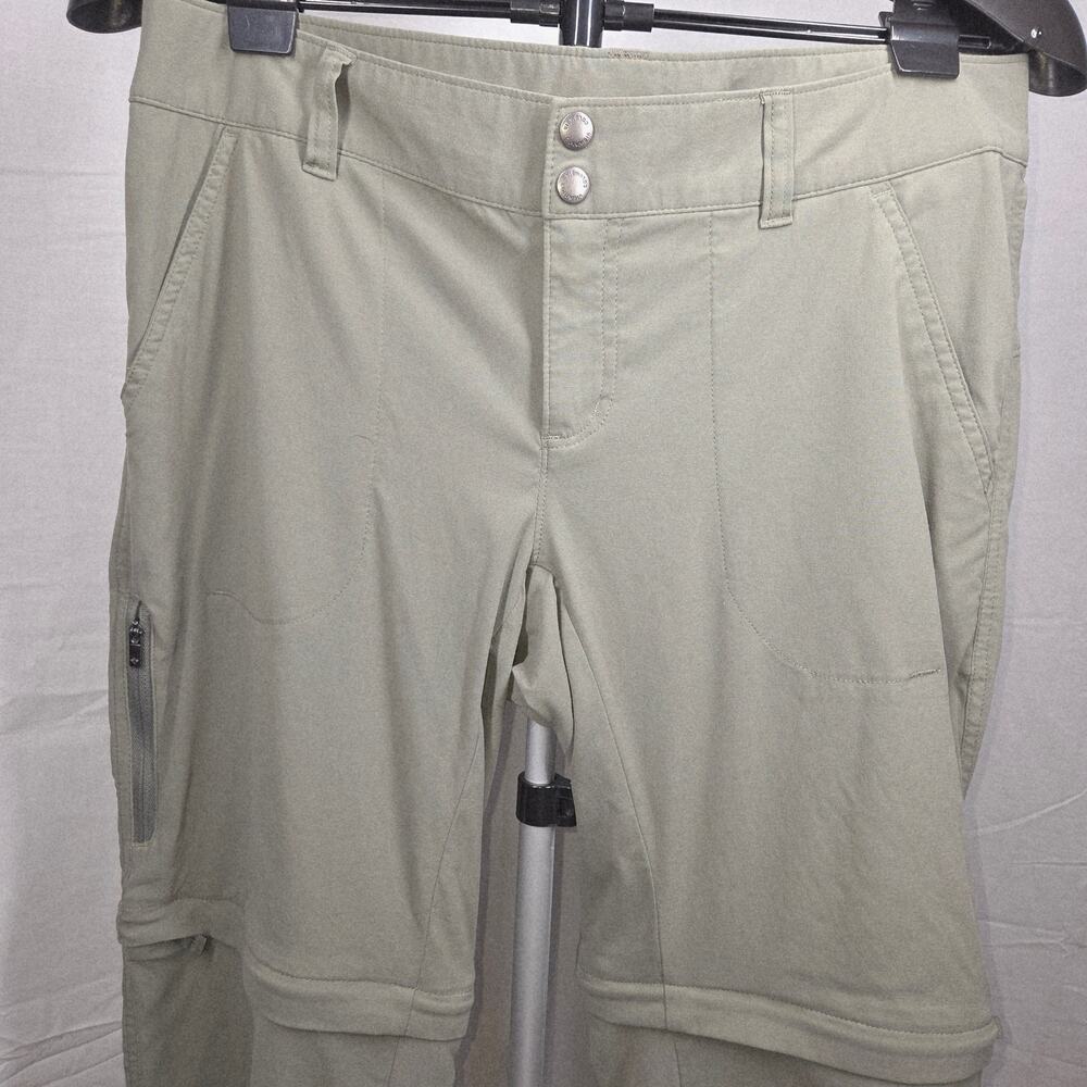 Columbia Womens Size 10 Omni Shield Hiking Shorts Khaki Outdoor Active zip off